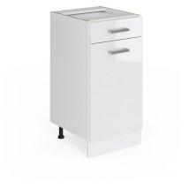 Meuble cuisine R-Line, Blanc Haute brillance, 40 cm sans plan de travail Vicco