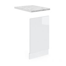 Façade R-Line, Blanc Haute brillance, 45 cm, pt Marbre Vicco