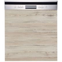 Cuisineandcie - Façade pour lave-vaisselle semi-intégrable Eco Noyer Blanchi l 60 cm