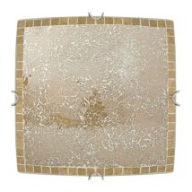 Plafonnier Carré Ambre Carbone 4xE27 (11x50x50cm)