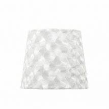 Fab 110812001 Fatima E27 paralume 20dx10dx16h Nacar Tessuto bianco