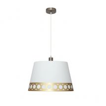 Fabrilamp - fab 114894029 Pendentif Dalia 1xe27 Blanc / or