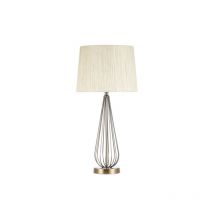Robina Tischlampe 1xe27 Leder m/Hose beige 62x30x30 cm