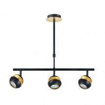 Fabrilamp - Beethoven Lineare Pendelleuchte De 3 Strahler Schwarz/gold
