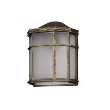 Bellatrix Außenwandleuchte Aluminium 1xe27 schwarz/gold 25x11x19,5 cm ip44