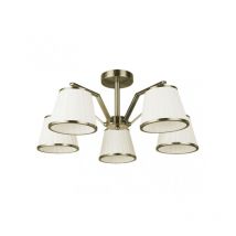 FABRILAMP Lampe mit Lampenschirmen Modell TREBOL cuero 5 l