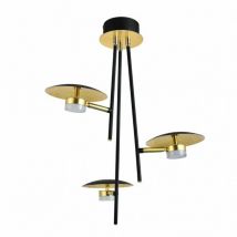 Fabrilamp - fab 153693016 Le Cap Pendentif 3L 18w 4000k noir / or 53x39x39 cm 1440 Lm dirigeables et réglable