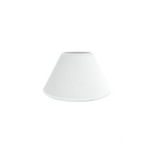 Fabrilamp - Pantalla cónica cerrada 'Clara' E27 IP20 Ø23/45x29cm fabricada en textil color blanco