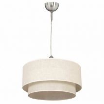 Fab 2.810 / 50-BEIS / beis Pendente doppio 1l. Beige / Beige Cilind (50/40 / reg)