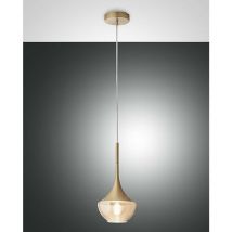 Fabas Luce Lighting - Fabas Luce Apollo Dome Suspension Plafonniers Verre Laiton Satiné, E27