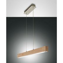 Badia Lampada da soffitto a led a barra dritta in vetro rovere - Fabas Luce