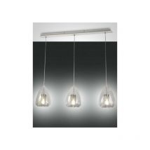 Fabas Luce Lighting - Fabas Luce Britton Plafoniera a Sospensione Bar Dritta Vetro Trasparente, E27
