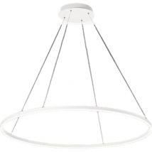 Fabas Luce Giotto Plafoniera a led a sospensione integrata in vetro bianco