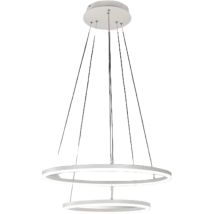 Fabas Luce Giotto Plafoniera a led a sospensione integrata in vetro bianco