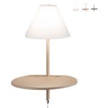Fabas Luce Lighting - Fabas Luce Goodnight Applique Murale led Intégrée Tourterelle / Verre Beige