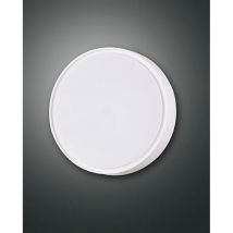 Plafonnier Circulaire Led Hatton Polycarbonate Blanc Ip65 14w 3000k Chaud 2830lm Fabriqué En Italie Code 3224-61-102 Design Moderne Et Robuste