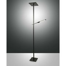 Fabas Luce Ideal Lampada da terra a led integrata in vetro nero