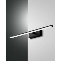 Fabas Luce Nala Lampada da bagno a led sopra specchio in vetro nero, IP44