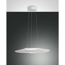 Fabas - Luce Vela Plafonniers suspendus à dôme led en verre blanc