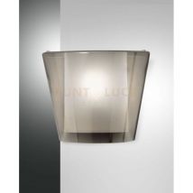 Fabas Luce Viki Lampada da parete in vetro grigio trasparente, E27
