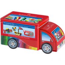 Faber Castell - FC-155533 Feutres connecteur 33 pièces avec 10 clips en camion