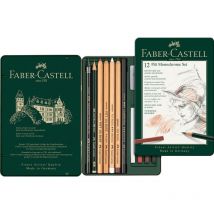 Faber Castell FC-112975 Pitt Monochrome Set Faber-Castell 12 pièces Medium