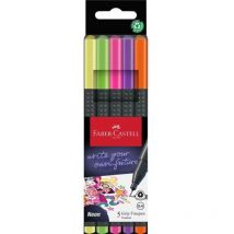 Faber-Castell Grip Finepen 0.4 Neon (Pack of 5)