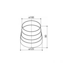 Raccordo Riduzione Circolare da 12,5cm per Cappe - Faber