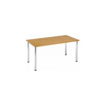 Netfurniture - Fabizona Chrome Table Rectangular - Small Or Large Table Tops Walnut Laminate 1100x700mm Rectangular