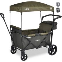 FableKids Chariot à roulettes Leo X2Lite avec Toit Chariot de Transport Pliable Peut Supporter jusqu'à 20 kg par siège Harnais 5 Points Roues 360°