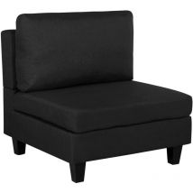 Fabric 1-Seat Section Armchair Seat Padded Black Fevik