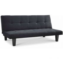 Home Detail - Atlanta Black 3 Seater Suede micro fabric Sofabed