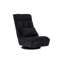 Famiholld - Fabric Floor-Standing Backrest Adjustment Game Chair Single Sofa Lazy Chair Dark (21.6 x 23.6 x 37.6)'-Black - Black