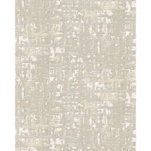 Fabric look wallpaper wall Profhome DE120091-DI hot embossed non-woven wallpaper embossed with a fabric look shimmering cream white light ivory 5.33