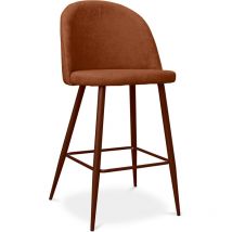 Fabric Upholstered Stool - Scandinavian Design - 66cm- Evelyne