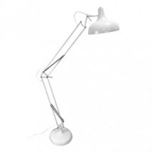 Fabrilamp - 161441001 Malik Pied De Salon Articulé 1xe27 Blanc 163x30x80 Cm