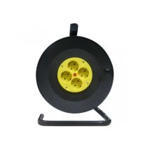 Fabrilamp - 166431425 Enrollacable 4 Enchufes Cable 25m 3gx1,5mm Cobre C/termostato De Seguridad