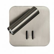Fabrilamp - 171462C03 Applique 2+6w 4000k Manet Carré Nickel 130lm Double Sur 14x14x12 Cm