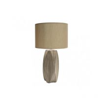 Fabrilamp - Keramische Tischplatte Cox 1xe27 Arena Beige Lampenschirm 54,2x30x30 Cm