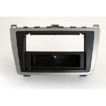 Adnauto - Facade autoradio 1DIN compatible avec Mazda 6 ap08 - noir argent - avec vide poche