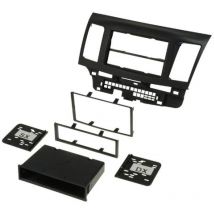 Adnauto - Facade Autoradio 1Din compatible avec Mitsubishi Lancer 08-10 - Noir - avec vide-poche