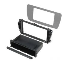 Adnauto - Facade autoradio FA255C compatible avec Seat Ibiza 08-15 - gris conamera AS2 2Din avec Vide-poche