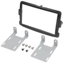 Adnauto - Facade autoradio 2DIN compatible avec Dacia Logan Duster Opel Vivaro Renault Trafic - Noir brillant