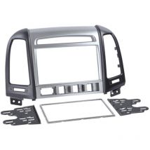 Adnauto - Facade autoradio 2DIN compatible avec Hyundai Santa Fe ap11 Noir Gris