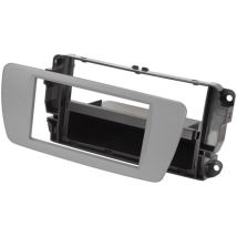 Adnauto - Facade autoradio FA255D compatible avec Seat Ibiza 08-15 Gris Dublin 2Din avec vide-poche