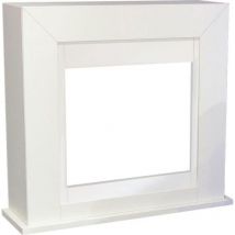 Facade Pour Cheminee Adra En Mdf Blanc Cm 98x91x30,6 Xaralyn Rubyfires Adra