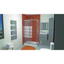 Ondee - Façade shiva - Retour fixe - Finition Chromé - 90x190cm