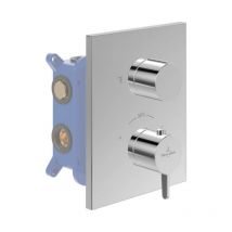 Villeroy&boch - Façade thermostatique 2 voies villeroy et boch Conum Chrome + corps encastré