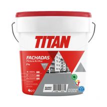 Facciate di vernice acrilico opaco f-4 bianco 4l Titan 125670004
