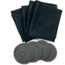 Mosquitera negra para ventana – Paquete de 4 unidades – 100% poliéster – Dimensiones: 130 cm x 150 cm – Lavable a máquina